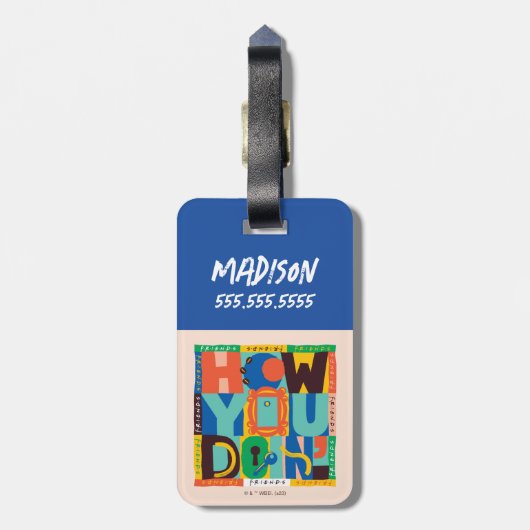 Étiquette À Bagage AMIS™ | Comment faire' - Graphisme dynamique (Dos Vertical)