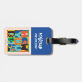 Étiquette À Bagage AMIS™ | Comment faire' - Graphisme dynamique (Dos horizontal)