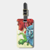 Étiquette À Bagage Amis Dinosaur (Devant Vertical)
