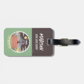 Étiquette À Bagage AMIS™ | Fontaine de dessin (Dos horizontal)