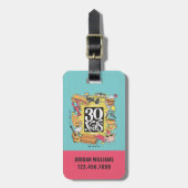 Étiquette À Bagage AMIS™ | Graphique de 30 ans (Devant Vertical)