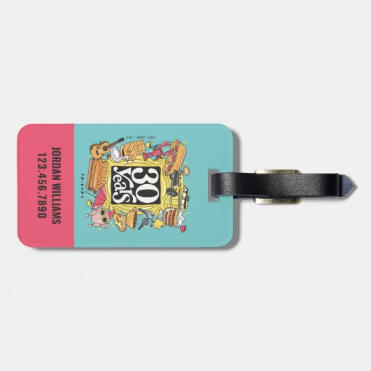 Étiquette À Bagage AMIS™ | Graphique de 30 ans (Dos horizontal)