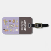 Étiquette À Bagage AMIS™ | Icônes de dessin (Devant horizontal)