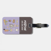 Étiquette À Bagage AMIS™ | Icônes de dessin (Dos horizontal)