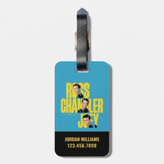 Étiquette À Bagage AMIS™ | Ross, Chandler et Joey (Dos Vertical)