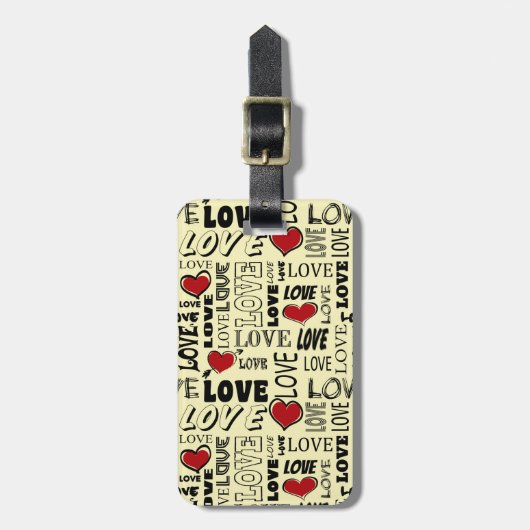 Étiquette À Bagage Amour (Devant Vertical)