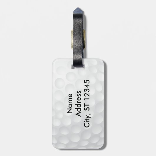 Étiquette À Bagage Amour au golf (Dos Vertical)