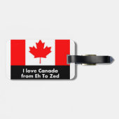 Étiquette À Bagage Amour Canada de hein à Zed (Dos horizontal)