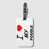 Étiquette À Bagage amour de caniche (Devant Vertical)
