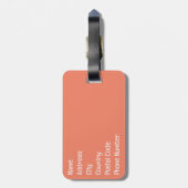 Étiquette À Bagage Amour de Donut (Dos Vertical)