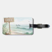 Étiquette À Bagage Amour de la plage (Dos horizontal)