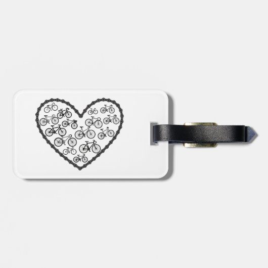 Étiquette À Bagage Amour de vélo (Dos horizontal)