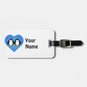 Étiquette À Bagage Amour des pingouins (Devant horizontal)