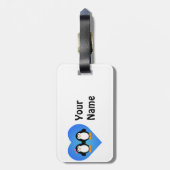 Étiquette À Bagage Amour des pingouins (Dos Vertical)