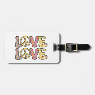 Étiquette À Bagage Amour hippie rétro