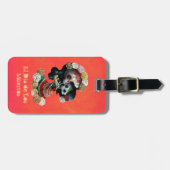 Étiquette À Bagage Amour maternel squelettique mexicain (Devant horizontal)