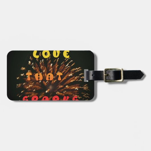 Étiquette À Bagage Amour qui éveille le design artistique Abstrait Im (Devant horizontal)