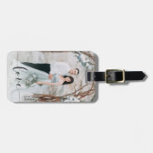 Étiquette À Bagage Amour sensible | votre photo et recouvrement de (Devant horizontal)