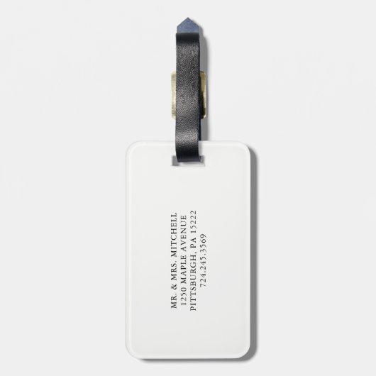 Étiquette À Bagage Amour sensible | votre photo et recouvrement de (Dos Vertical)