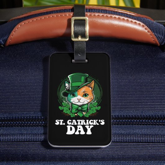 Étiquette À Bagage Amoureux de les chats de la Saint-Patrick (Insitu Rectoal 2)