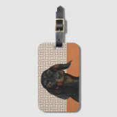 Étiquette À Bagage Amoureux de les chiens de Portrait de chien Dachsh (Devant Vertical)