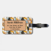 Étiquette À Bagage Amoureux des chats (Dos horizontal)