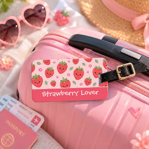 Étiquette À Bagage Amoureux des fraises mignon