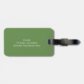 Étiquette À Bagage Amoureux du Raton Laveur Aquarelle Monogramme (Dos horizontal)