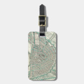 Étiquette À Bagage Amsterdam, La Pays-Bas ・ Plan Ville Antique (Devant Vertical)