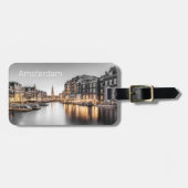 Étiquette À Bagage Amsterdam Pays-Bas Holland Souvenir (Devant horizontal)