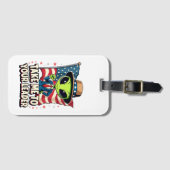 Étiquette À Bagage Amusant Alien emmenez-moi à votre Leader USA Patri (Devant Horizontal)