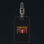 Étiquette À Bagage Amusant mignon Amoureux des chiens chiot propriéta<br><div class="desc">Maman Schnauzer. Design amusant et mignon pour amoureux des chiens, propriétaire de chiot, mère de chien qui aime cette race de chien. Cette oeuvre d'illustration de dessins animés pour chien mignon et coloré est idéale pour ceux qui aiment les chiots, les chiots et les chiens. Parfait pour montrer l'amour pour...</div>