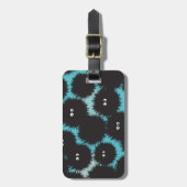 Étiquette À Bagage Amusant monstres noirs moelleux (Devant Vertical)