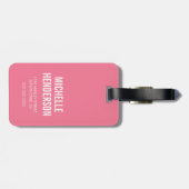 Étiquette À Bagage Amusant Repos Plage Face | Voyage rose (Dos horizontal)