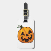 Étiquette À Bagage Amusant T-shirt Citrouille Halloween (Devant Vertical)