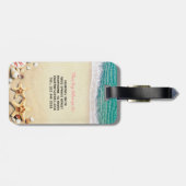 Étiquette À Bagage Amusante Plage personnalisée Sac d'été attention (Dos horizontal)