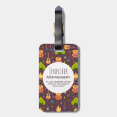 Étiquette À Bagage Amusants Camping Nature Motif à thème (Dos Vertical)