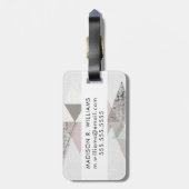 Étiquette À Bagage Amuse II | Moderne géométrique (Dos Vertical)