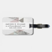 Étiquette À Bagage Amuse II | Moderne géométrique (Dos horizontal)