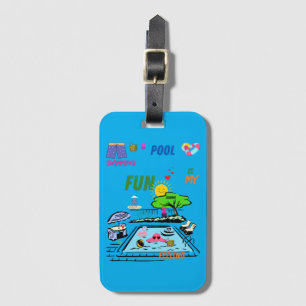 Étiquette À Bagage Amusement de piscine