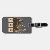 Étiquette À Bagage Amusement découvert par singe de chimie (Devant horizontal)