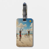 Étiquette À Bagage Amusez-Vous Dans La Peinture À L'Huile De Volley-B (Dos Vertical)