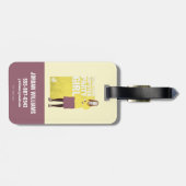 Étiquette À Bagage Amy | Downtown Hipster Party Girl (Dos horizontal)