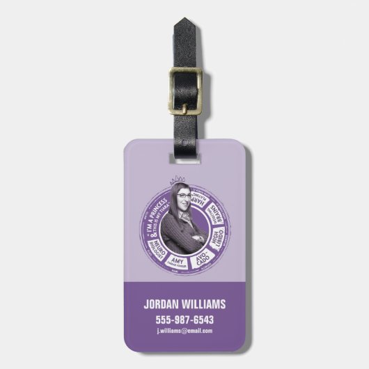 Étiquette À Bagage Amy Farrah Fowler - Graphique d'informations (Devant Vertical)