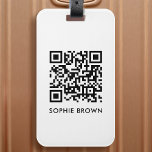 Étiquette À Bagage Analyse du code QR en cas de perte Contact minimum<br><div class="desc">Un design simple et élégant de code QR personnalisées de la marque de bagage dans une typographie minimaliste moderne sur un simple arrière - plan blanc. Le code et le nom QR peuvent facilement être personnalisés pour rendre un design aussi unique que vous êtes! Le cadeau ou l'accessoire sur mesure...</div>