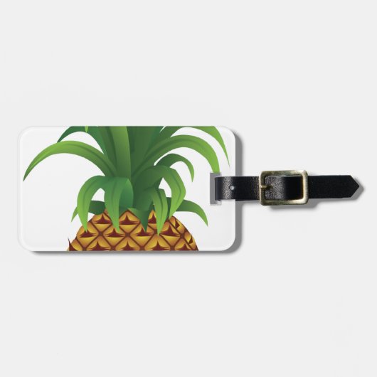 Étiquette À Bagage Ananas (Devant horizontal)