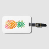 Étiquette À Bagage ananas aquarelle (Devant Horizontal)