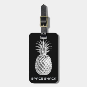 Étiquette À Bagage Ananas argenté Nourriture spatiale Fruit tropical