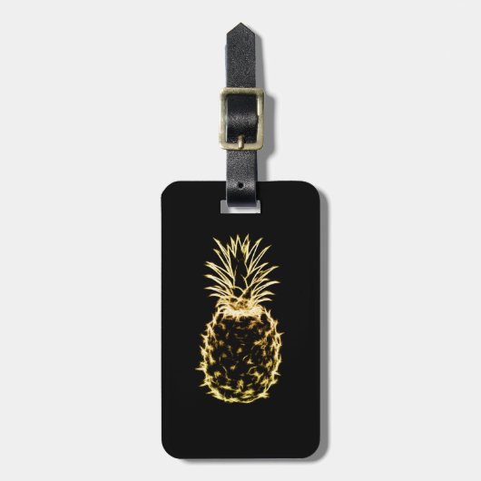 Étiquette À Bagage Ananas de griffonnage (Devant Vertical)