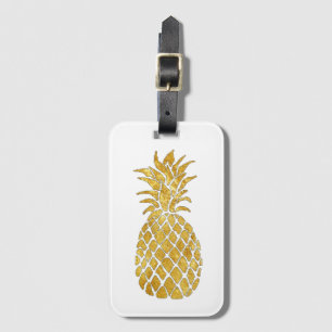 Étiquette À Bagage ananas doré